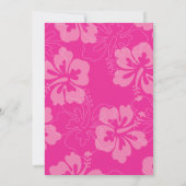 Hawaiianisches Thema 63. Geburtstagsparty pink Einladung (Rückseite)