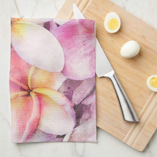 Hawaiianisches Tropenflocken Geschirrtuch (Viertel Falte)