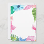 Hawaiianisches Tropenluau mit Babydusche Einladung (Rückseite)