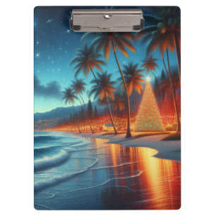 Hawaiianisches/tropisches Weihnachten Klemmbrett
