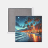Hawaiianisches/tropisches Weihnachten Magnet (Vorderseite/Rückseite)