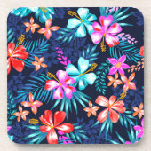 Hawaiianisches Untersetzer-Set | Lebhafte hawaiian Getränkeuntersetzer (Vorderseite)