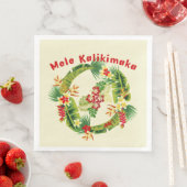 Hawaiianisches Weihnachtskranzpapier Napkin Serviette (Beispiel)