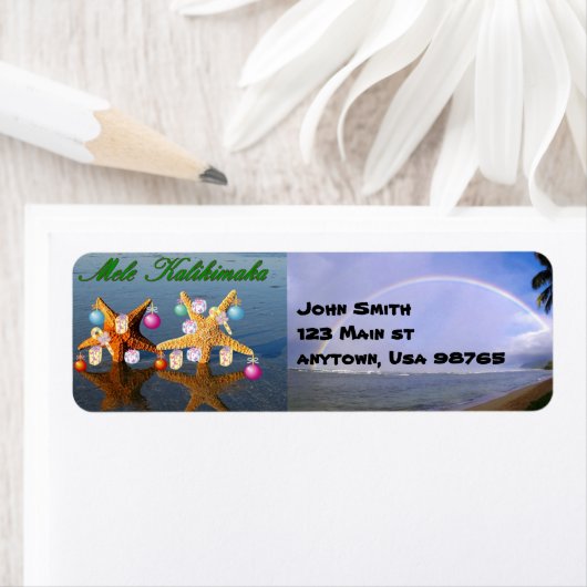 Hawaiianisches Weihnachtslabel (Insitu)