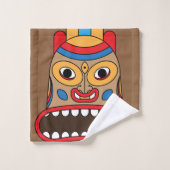 Hawaiiantiki Badhandtuch Set (Waschlappen)