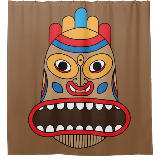 Hawaiiantiki Duschvorhang (Vorderseite)