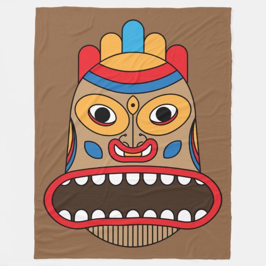 Hawaiiantiki Fleecedecke (Vorderseite)