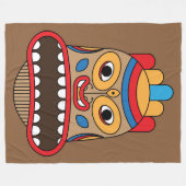 Hawaiiantiki Fleecedecke (Vorderseite (Horizontal))