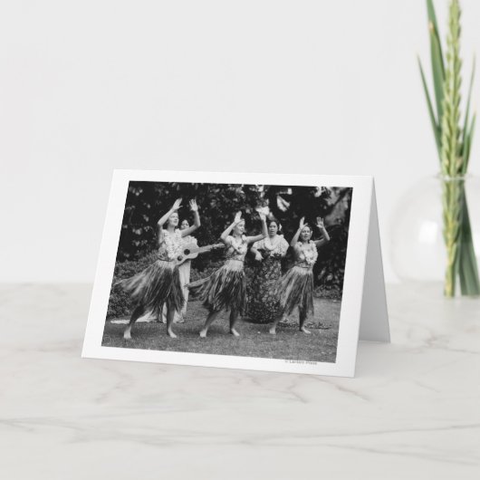 HawaiiHula Dancers FotografHawaii Karte (Vorderseite)