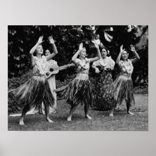 HawaiiHula Dancers FotografHawaii Poster (Vorne)
