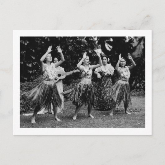HawaiiHula Dancers FotografHawaii Postkarte (Vorderseite)