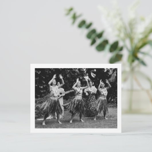 HawaiiHula Dancers FotografHawaii Postkarte (Stehend Vorderseite)