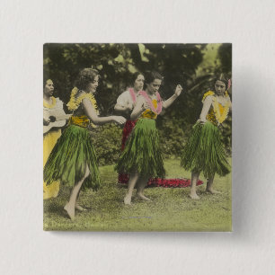 HawaiiHula Tänzer in ColorHawaii Button