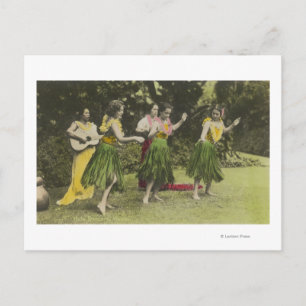 HawaiiHula-Tänzer in ColorHawaii Postkarte
