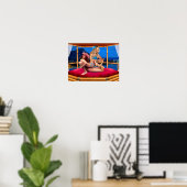 HAWAIIISCHES FANTASY RINGEN POSTER (Heimbüro)