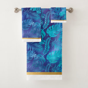 HAWAIIK TROPICAL BLUE BADEZIMMER TOWEL SET