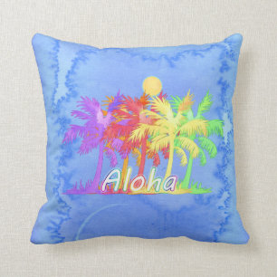 Hawaiin Aloha Palme-Aquarelle Kissen