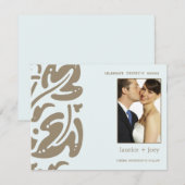 Hawaiin - Save the Date - Blau (Vorne/Hinten)