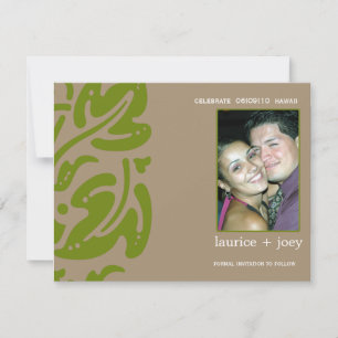 Hawaiin - Save the Date - Green