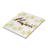 Hawaiiplumeria-Blumen Fliese (Seite)