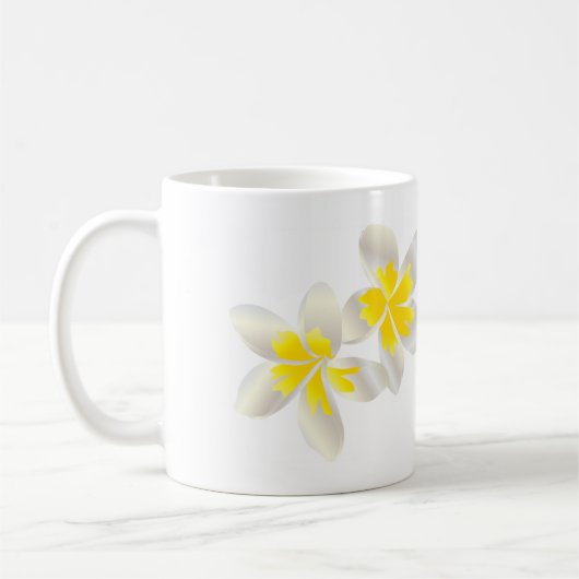 Hawaiiplumeria-Blumen Kaffeetasse (Links)