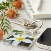 Hawaiiplumeria-Blumen Schlüsselanhänger (Vorderseite rechts)