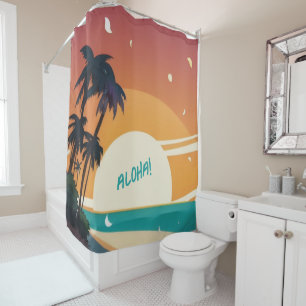 Hawaiisch/Aloha/Tropical/Strand Duschvorhang