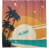 Hawaiisch/Aloha/Tropical/Strand Duschvorhang (Vorderseite)