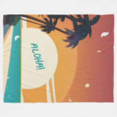 Hawaiisch/Aloha/Tropical/Strand Fleecedecke (Vorderseite (Horizontal))