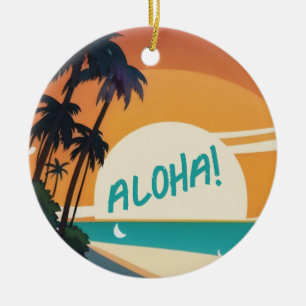 Hawaiisch/Aloha/Tropical/Strand Keramik Ornament