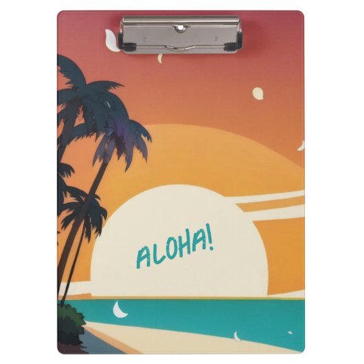 Hawaiisch/Aloha/Tropical/Strand Klemmbrett (Vorderseite)