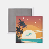 Hawaiisch/Aloha/Tropical/Strand Magnet (Vorderseite/Rückseite)