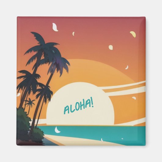 Hawaiisch/Aloha/Tropical/Strand Magnet (Vorne)