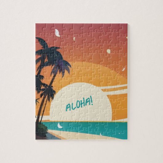 Hawaiisch/Aloha/Tropical/Strand Puzzle (Vertikal)
