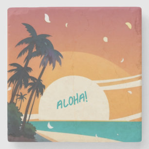 Hawaiisch/Aloha/Tropical/Strand Steinuntersetzer