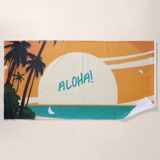 Hawaiisch/Aloha/Tropical/Strand Strandtuch (Vorderseite)