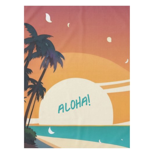 Hawaiisch/Aloha/Tropical/Strand Tischdecke (Vorderseite)