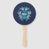 Hawaiisch. Aloha. Tropisch. Schildkröte. Fächer (Vorderseite)