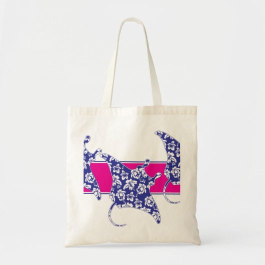 Hawaiisch-Blume-Manta-Rays Tragetasche (Vorne)