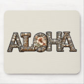 Hawaiisch-Polynesischer Aloha Bamboo Look Mousepad (Vorne)