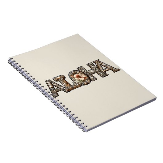 Hawaiisch-Polynesischer Aloha Bamboo Look Notizblock (Rechte Seite)