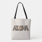 Hawaiisch-Polynesischer Aloha Bamboo Look Tasche (Rückseite)