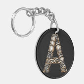 Hawaiisch-Polynesischer Aloha Letter A Custom Init Schlüsselanhänger (Vorderseite links)