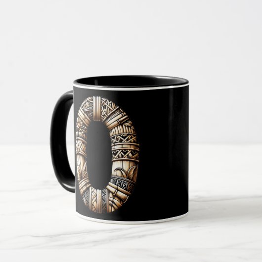 Hawaiisch-Polynesischer Aloha Letter O Custom Init Tasse (Vorderseite Links)