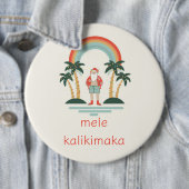 Hawaiisch/Regenbogen/Palmen Santa Button (Beispiel)