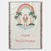 Hawaiisch/Regenbogen/Palmen Santa Decke (Vorderseite Vertikal)