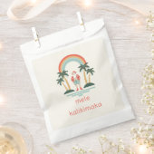 Hawaiisch/Regenbogen/Palmen Santa Geschenktütchen (Ausgeschnitten)