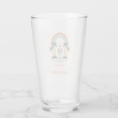 Hawaiisch/Regenbogen/Palmen Santa Glas (Rückseite)