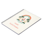 Hawaiisch/Regenbogen/Palmen Santa Notizblock (Linke Seite)
