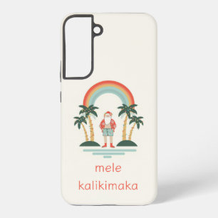 Hawaiisch/Regenbogen/Palmen Santa Samsung Galaxy Hülle